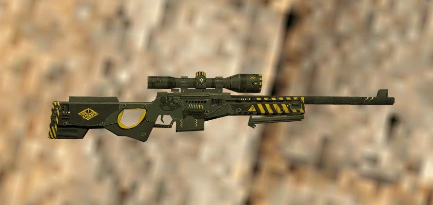 AWP Phobos Skin in Counter-Strike 1.6 - Weapon showcase with futuristic design elements.