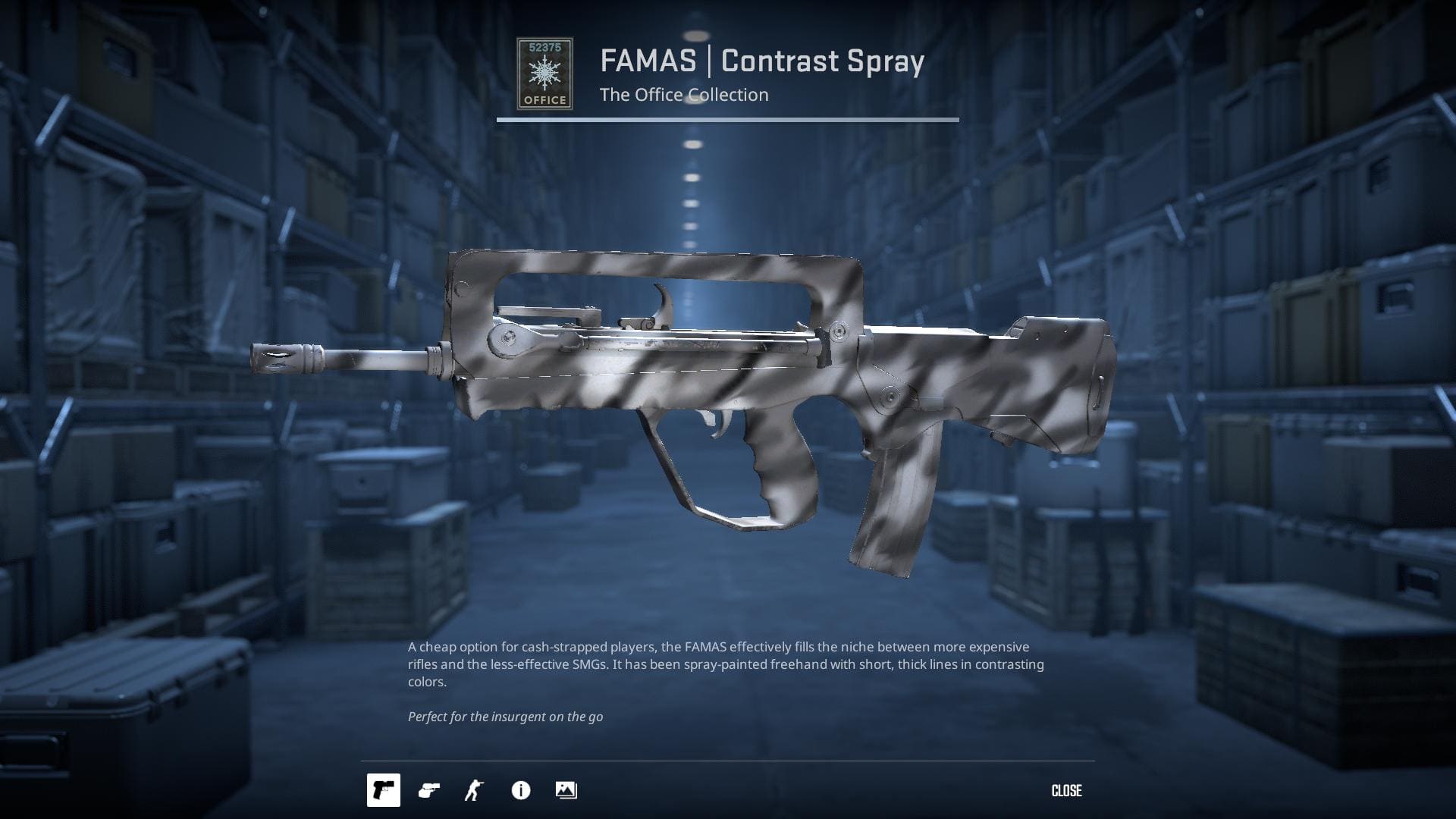 Famas Contrast Spray skin from Counter-Strike 2.