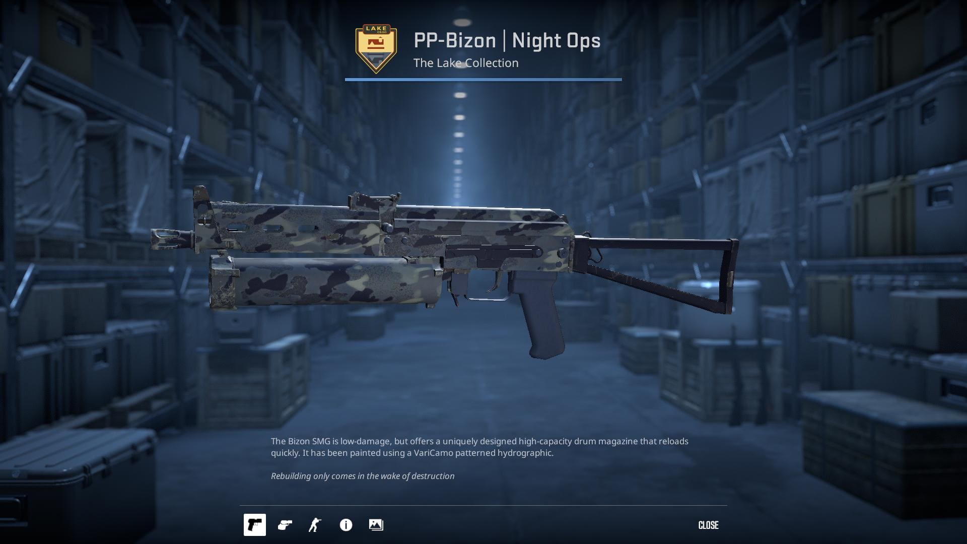 PP-Bizon Night Ops skin with a Varicamo patterned hydrographic.