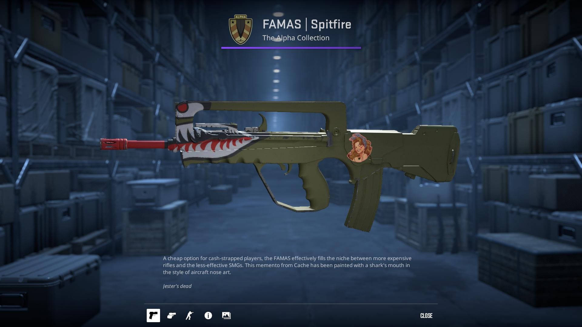 Famas Spitfire skin from Counter-Strike 2.