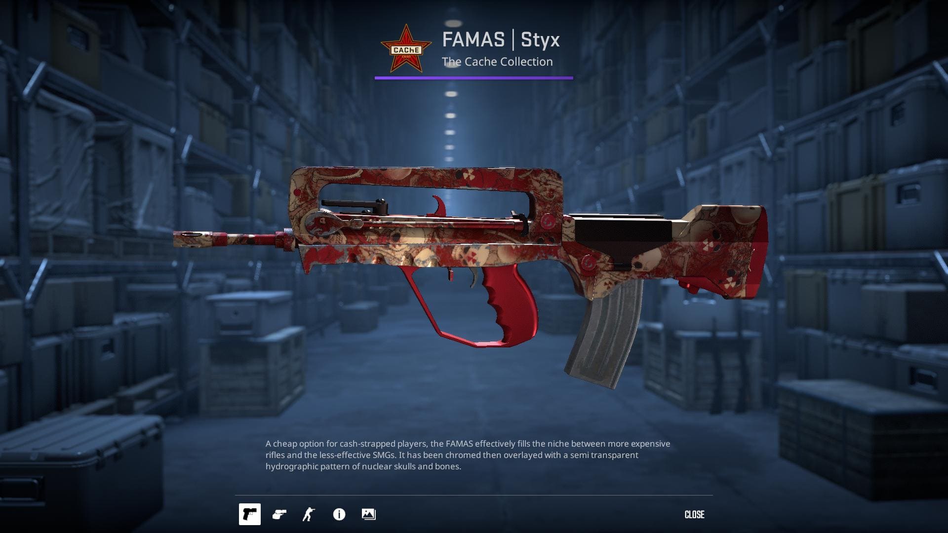 Famas Styx skin from Counter-Strike 2.